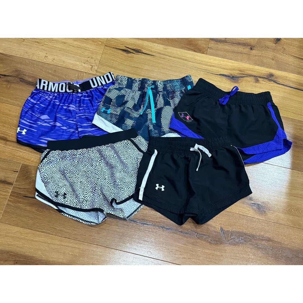 Under Armour Girls Athletic Shorts Bundle Medium